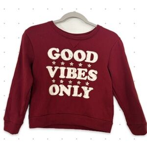 True Craft Girls Burgundy "Good Vibes Only" Sweatshirt